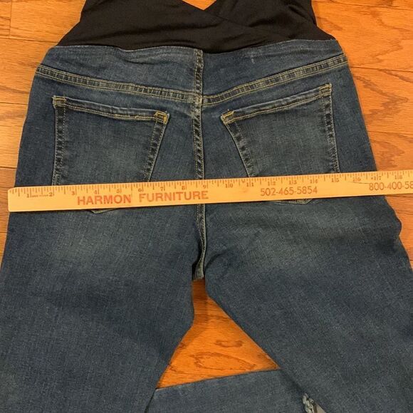 Isabel maternity Size 2 skinny jeans factory distress.  Very stretchy - Picture 8 of 10